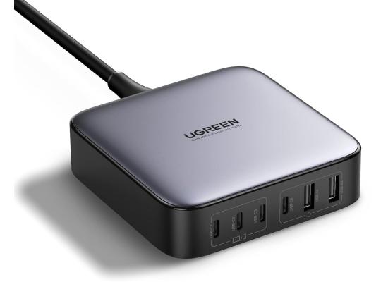 UGREEN Nexode 200W GaN USB C Charging Station, 6-Port Desktop Charger for MacBook Pro/Air, iPad Pro/Air, iPhone 17/16/15 Series, Galaxy S25/S24 Ultra, Pixel 10/9, Steam Deck - Gray